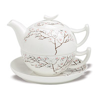 Tea-for-one `White Cherry`